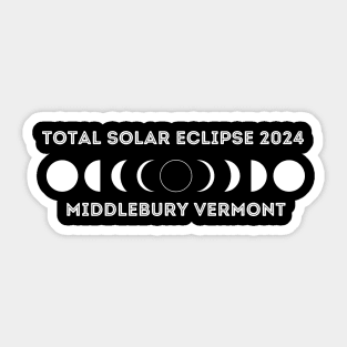 Middlebury Vermont Total Solar Eclipse Sticker